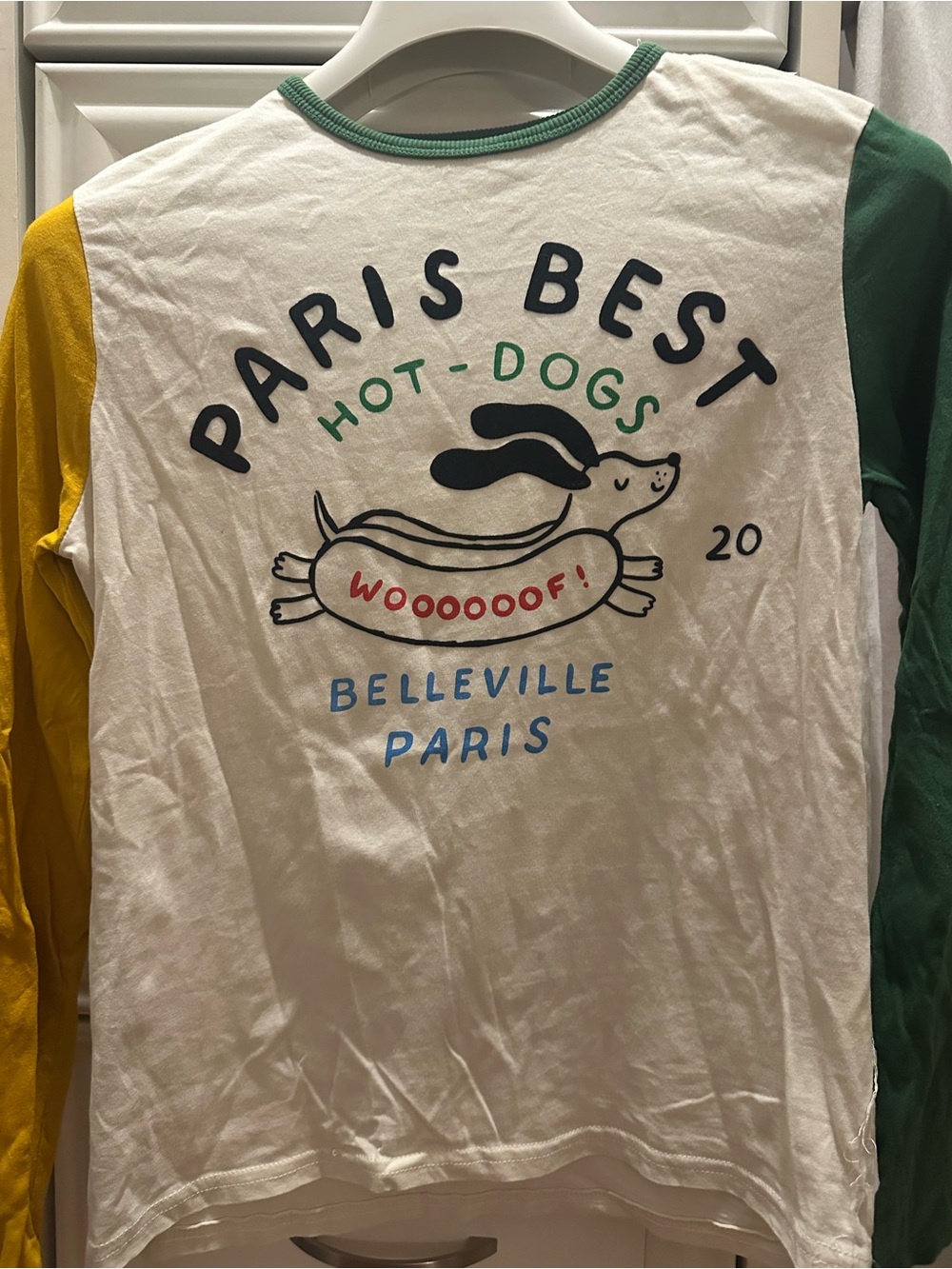 Hot-Dogs printed Tee with long Sleeves